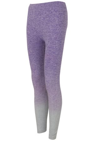 Flexi wear - Ladies Seamless Fade Out Leggings, no labels or tags - Purple faded, Large